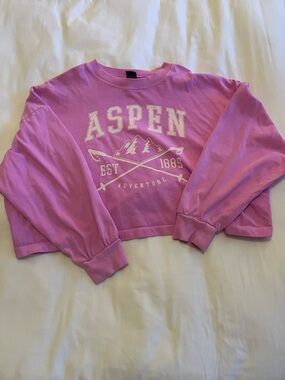 wild fable Hot Pink Ribbed Crewneck Sweatshirt